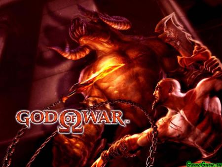 kratos contre une grosse bete appeler minotaure de fer